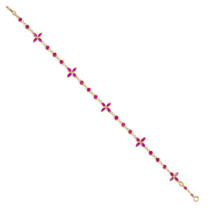 Ruby Floral Bracelet