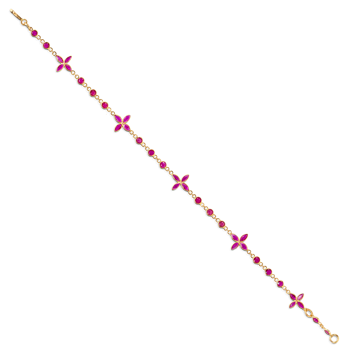 2021 project 8-ruby-003packshot Ruby Floral Bracelet