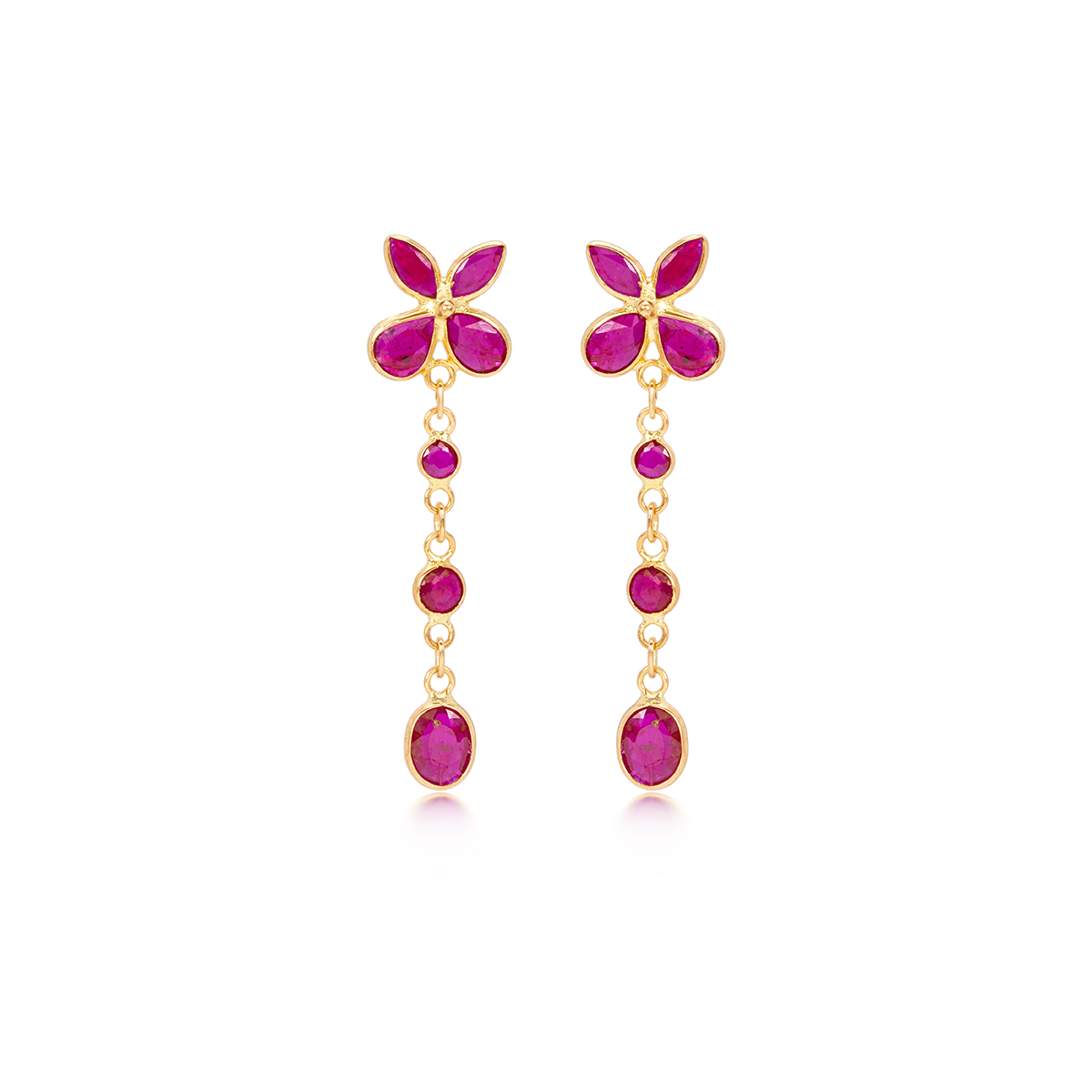 2021 project 8-ruby-earrings 005-2 Ruby Blossom Drop Earrings