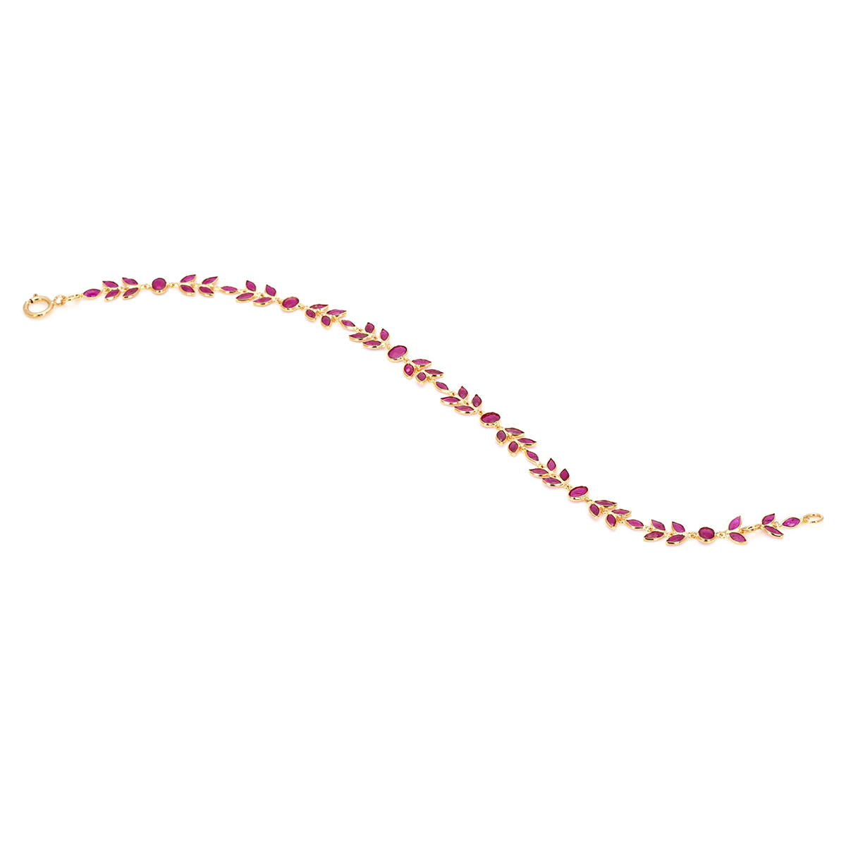 2021 project 8ruby001packshot1 Ruby Leaf Bracelet