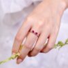 Ruby Gemstone Duo Ring