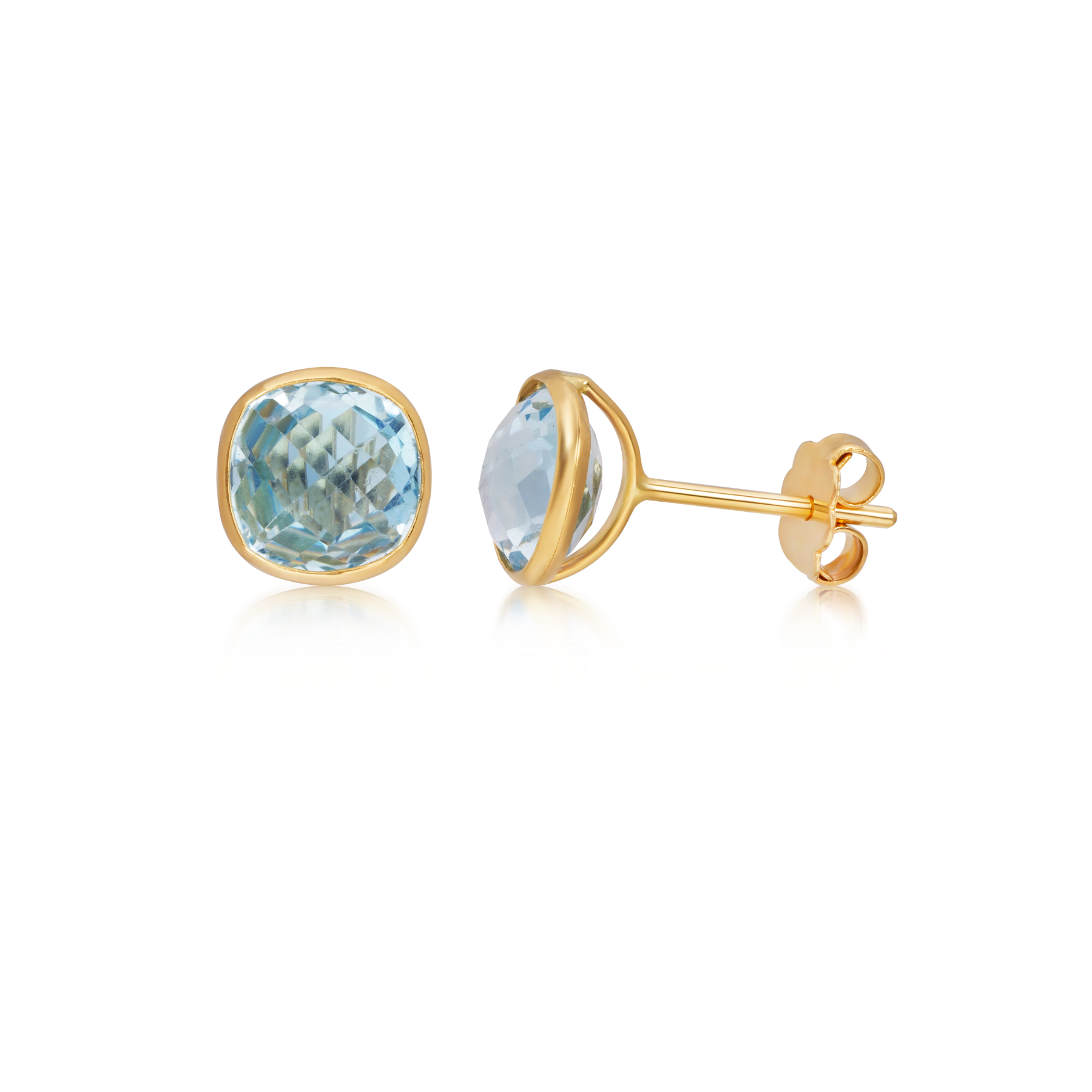 001-01-2026-earrings-fx-gb Blue Topaz Cushion Stud Earrings