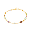 Mixed-Cut Multicolor Gemstone Bracelet