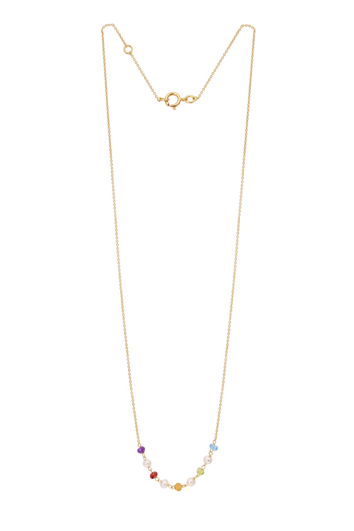 003-01-2026-necklace Multicolor Gemstone & Pearl Necklace