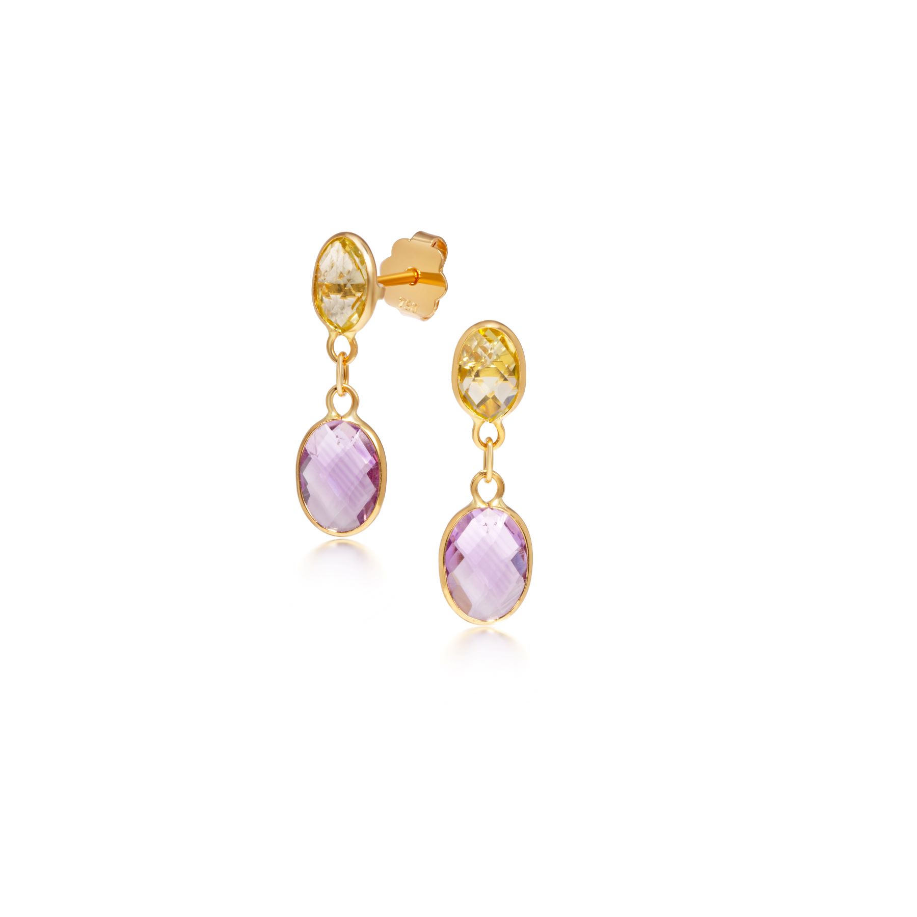 004-03-2026-earrings Citrine & Amethyst Drop Earrings