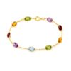 Oval Multicolor Gemstone Bracelet