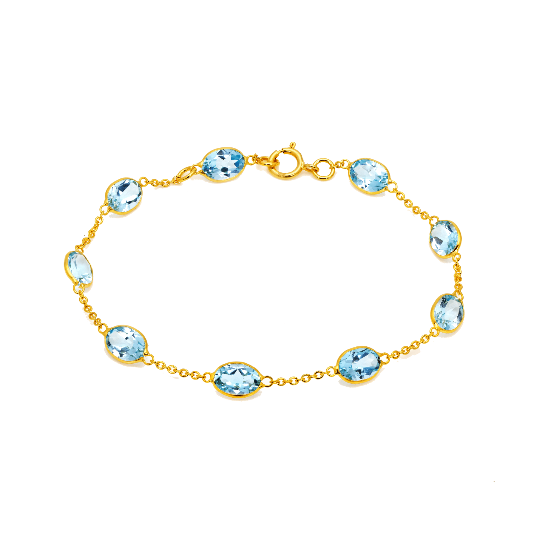 006-01-2026-bracelet Blue Topaz Oval Bracelet