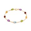 Pear-Cut Multicolor Gemstone Bracelet