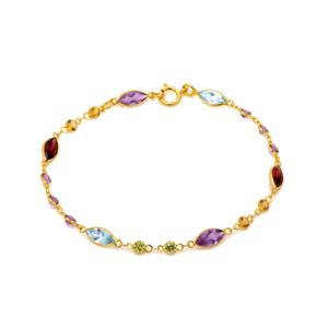 Marquise Multicolor Gemstone Bracelet