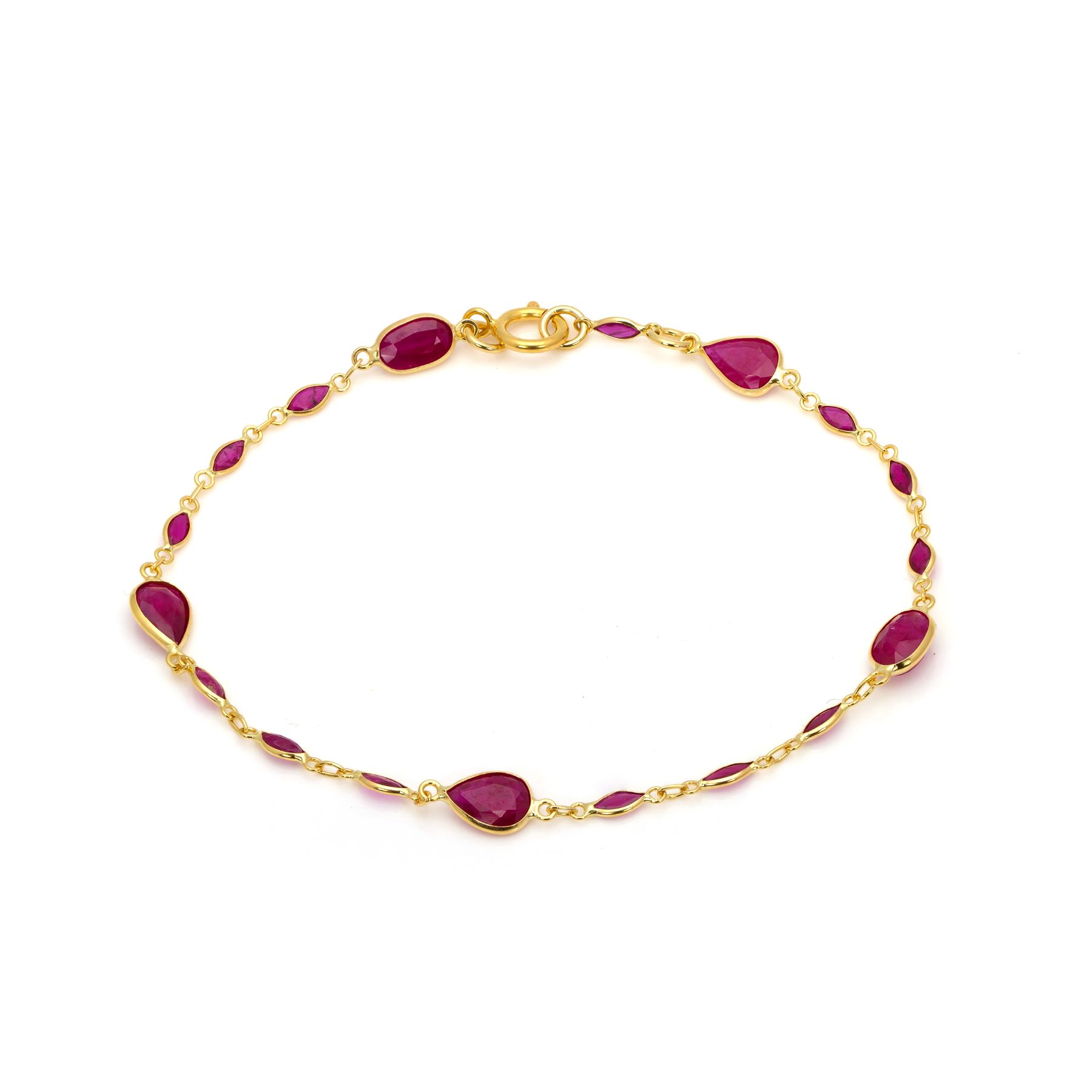 011-01-2026-bracelet Ruby Pear & Marquise Bracelet
