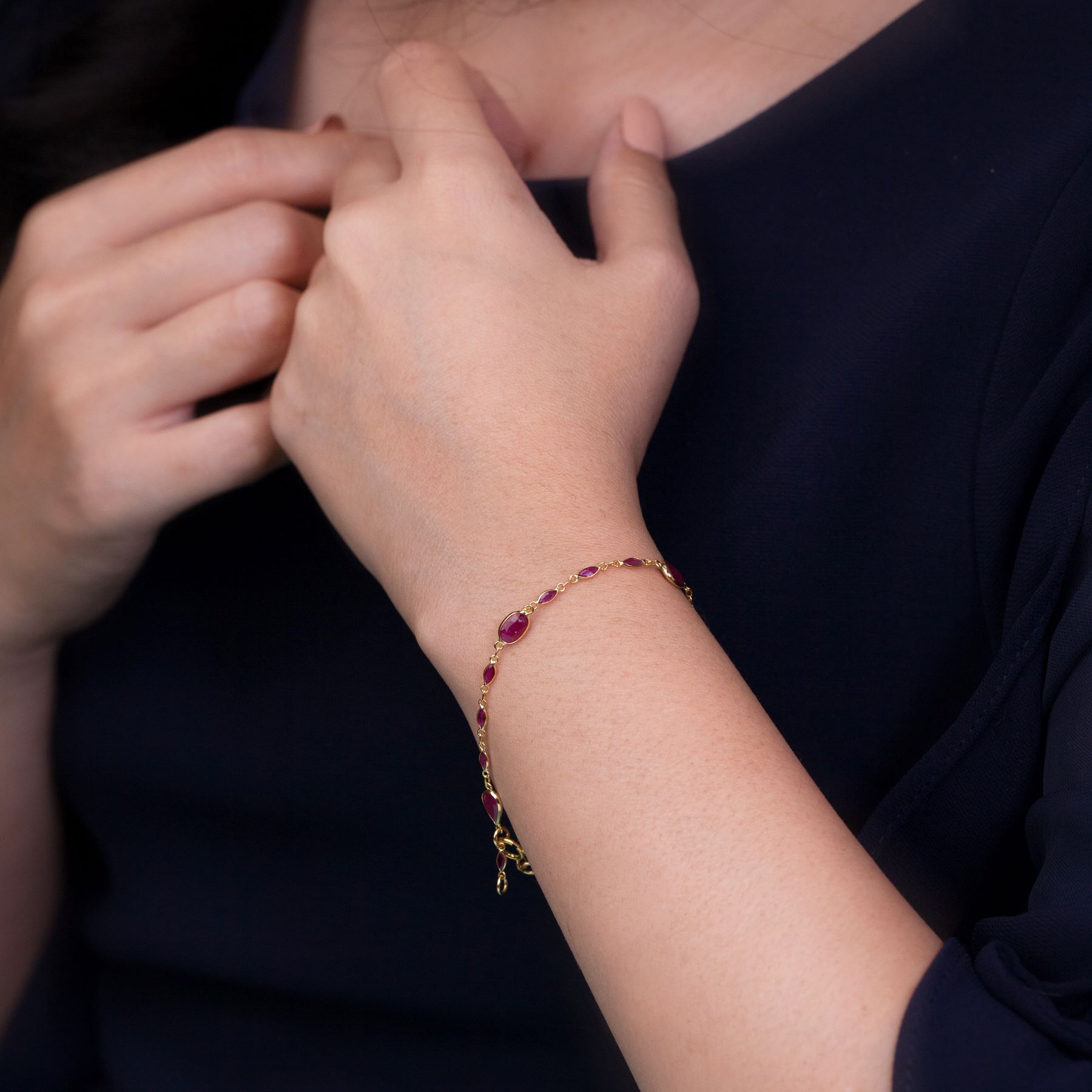 011-03-2026-bracelet Ruby Pear & Marquise Bracelet