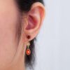 Garnet, Citrine & Carnelian Drop Earrings