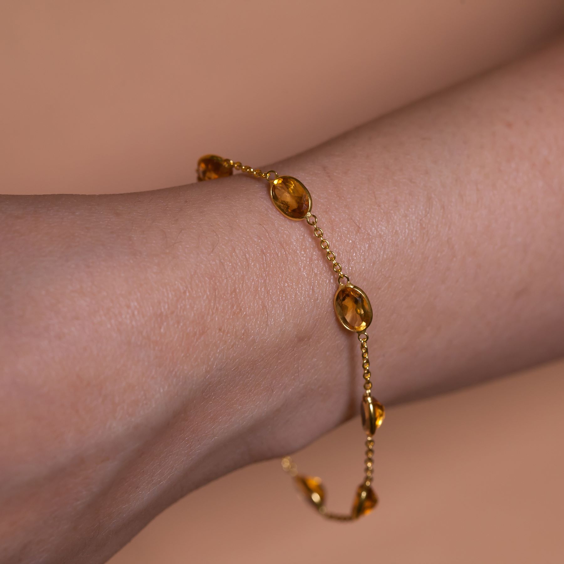 012-03-2026-bracelet-Yellow Citrine Station Bracelet