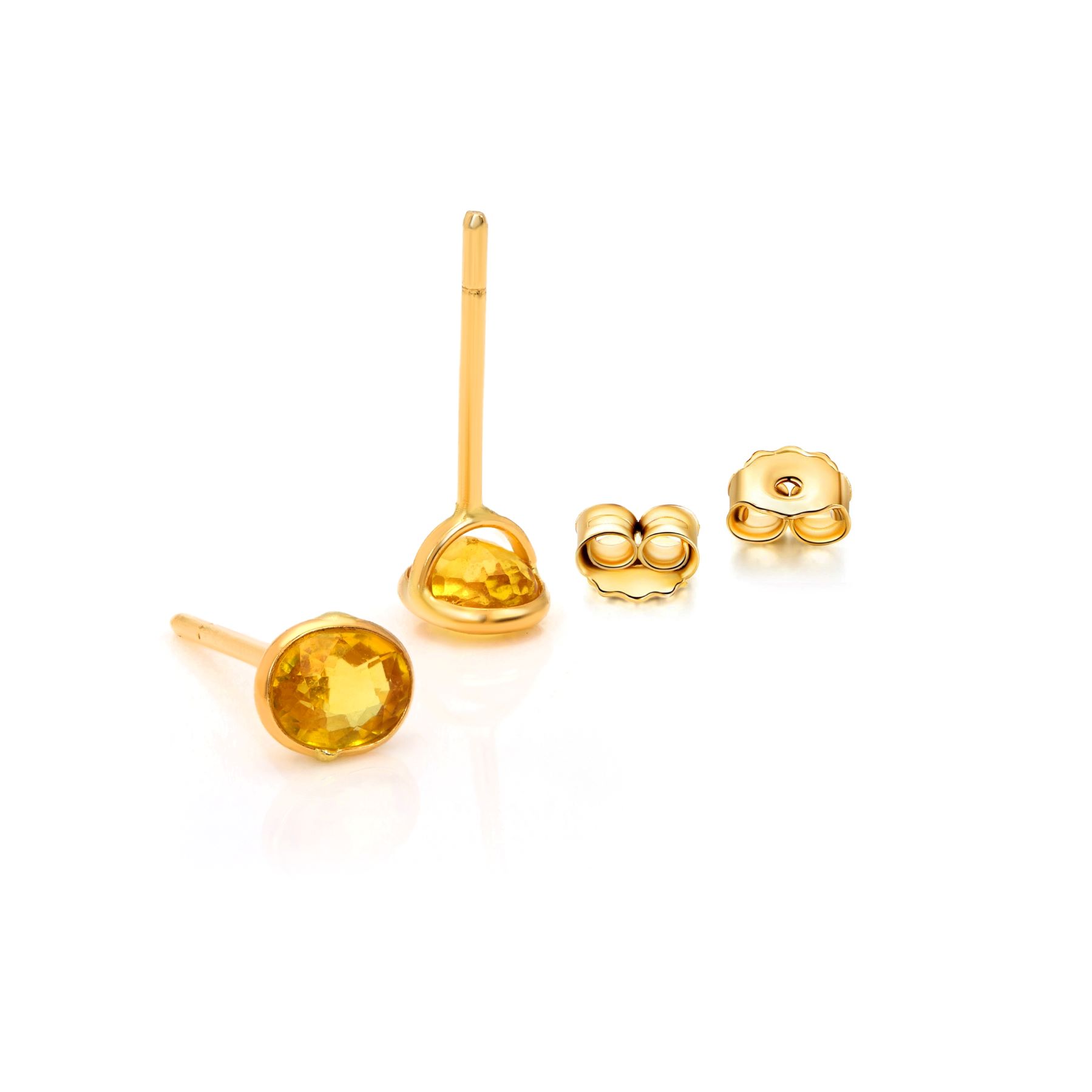 014-03-2026-E643CT(7x5) Citrine Oval Stud Earrings