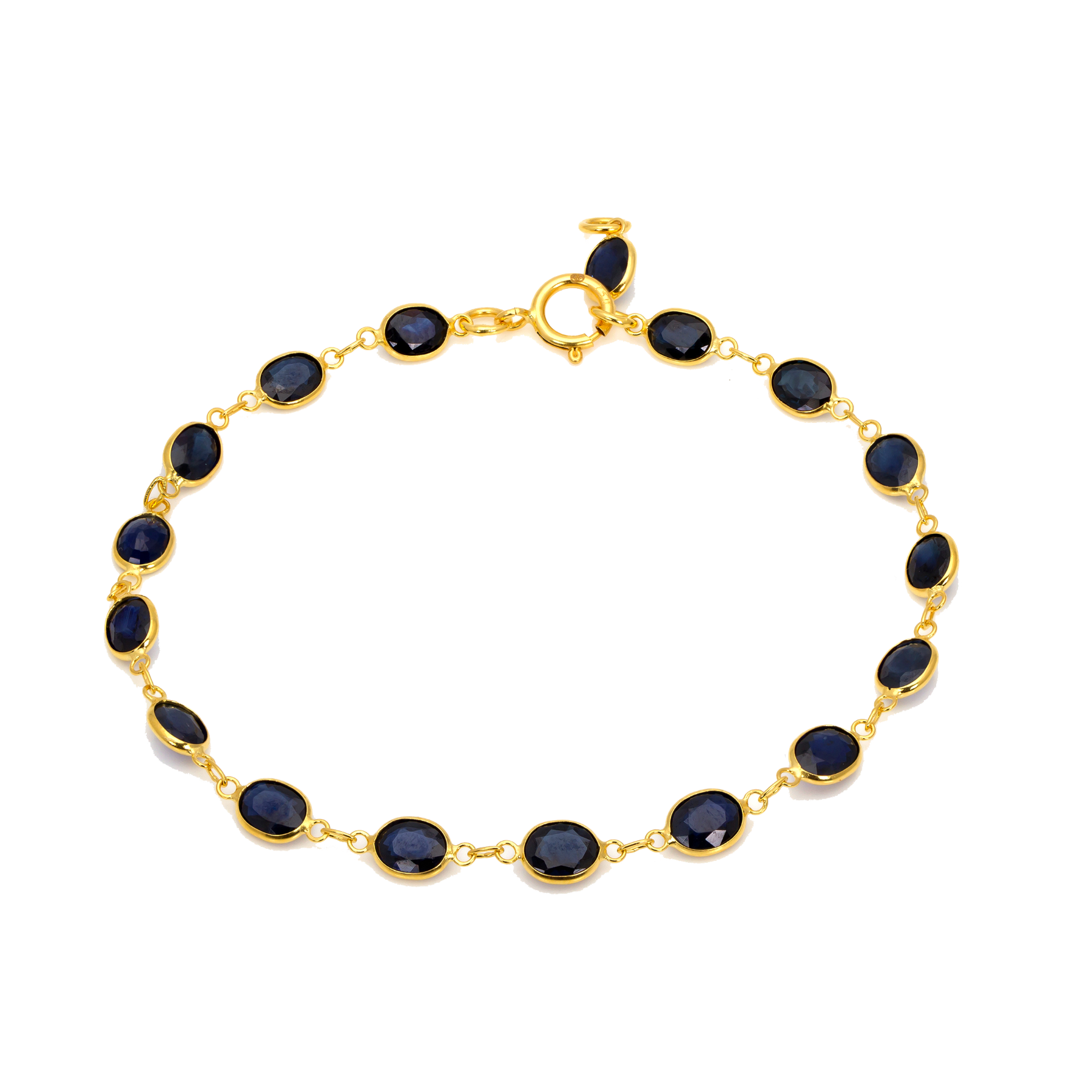 022-01-2026-bracelet Midnight Blue Oval Gemstone Bracelet