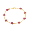 Ruby Blossom Station Bracelet