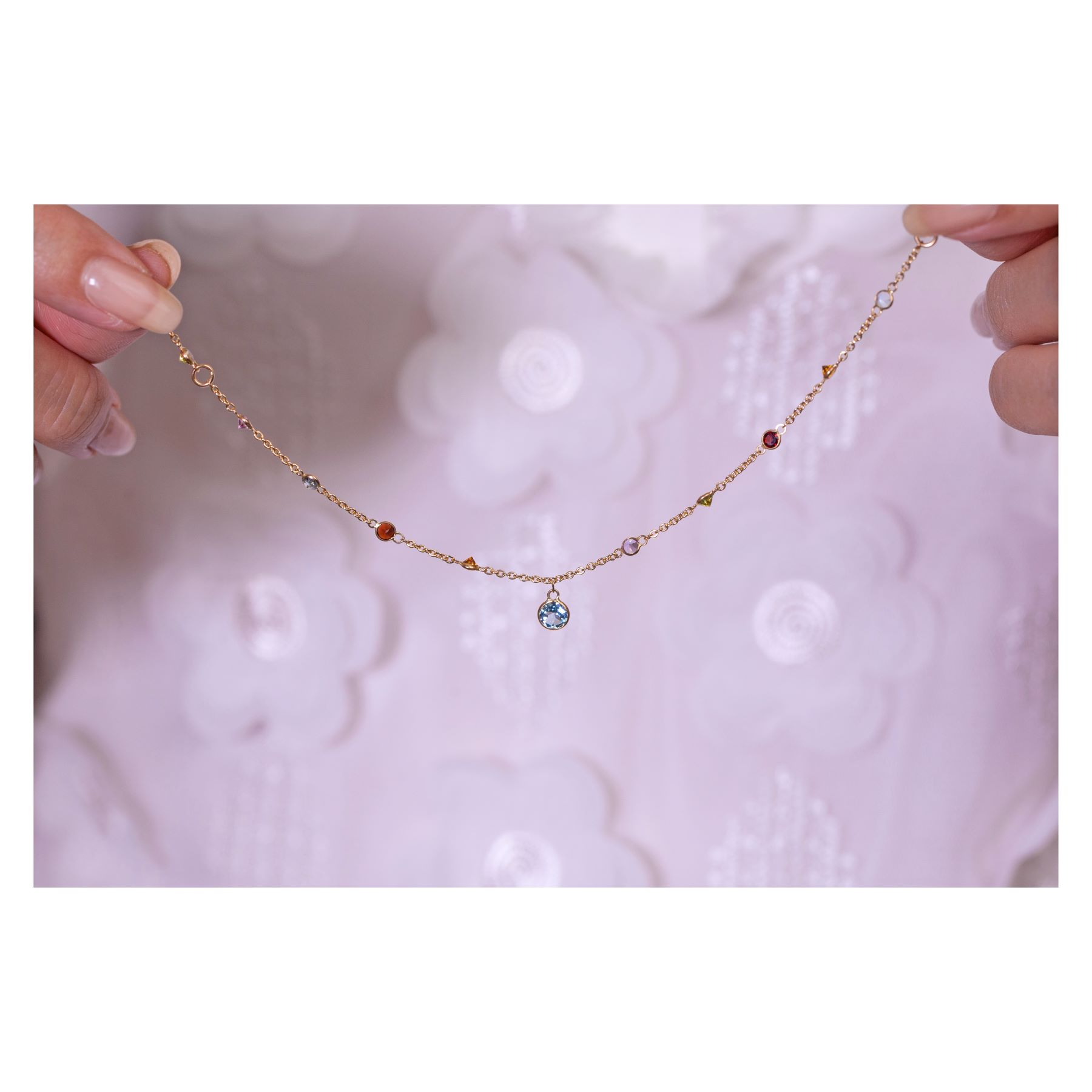 035-02-2026-bracelet Delicate Rainbow Drop Bracelet