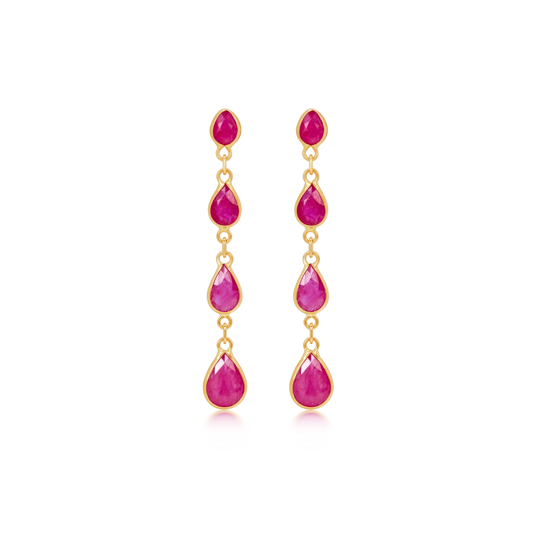 2021 project 8 (ruby) earrings 001 (2) Ruby Cascade Drop Earrings