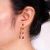 Ruby Cascade Drop Earrings