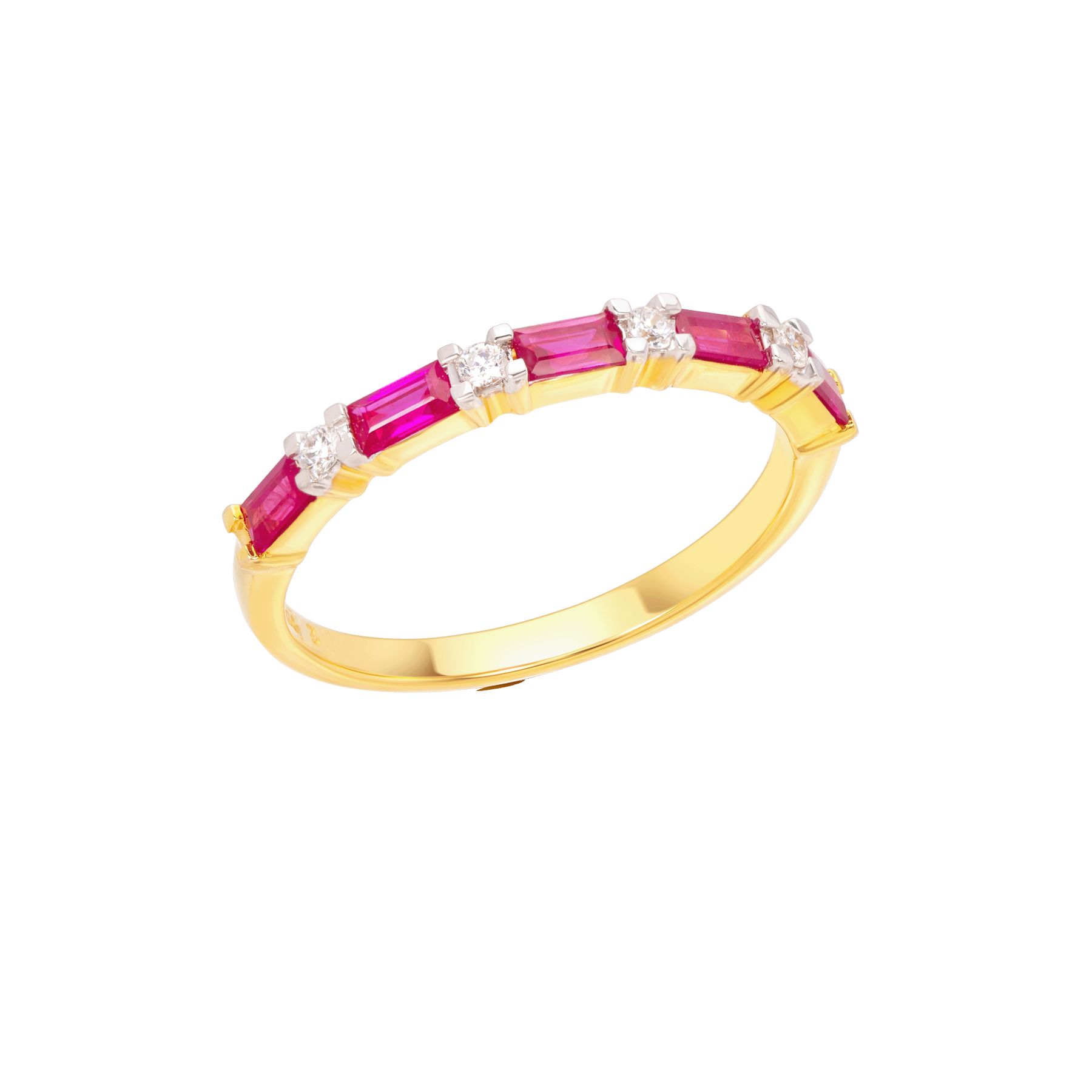 2021 project 8 (ruby) ring 009 (1) Ruby Baguette & Diamond Band Ring